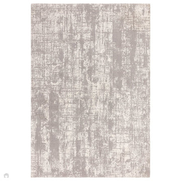 Kuza Abstract Modern Distressed Shimmer Hi-Lo Textured Soft Velvety Touch High-Density Durable Easy-Care Short Pile Mid Grey/Cream/Light Grey Rug-Asiatic Carpets-Rug Love - The Most Loved Rug Store